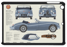 Jaguar XK140 DHC (wire wheels) 1954-57 Small Tablet Covers